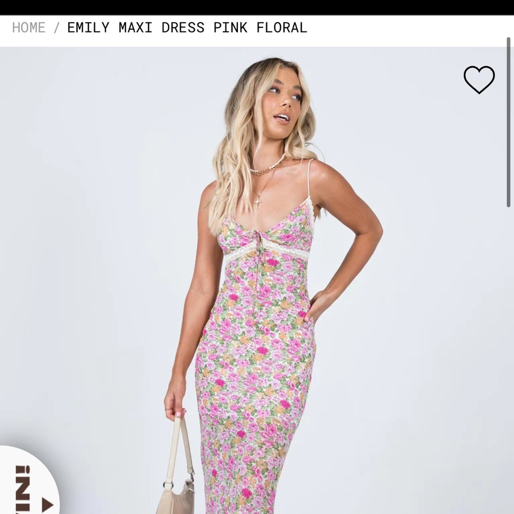 EMILY MAXI DRESS PINK FLORAL